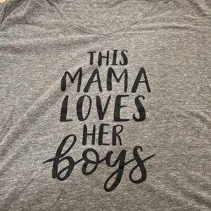 Gray Graphic Tee for Moms
